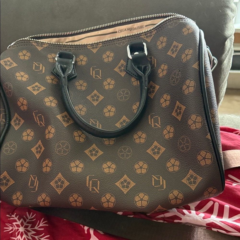 Brown Patterned Handbag - Picture 4 of 7